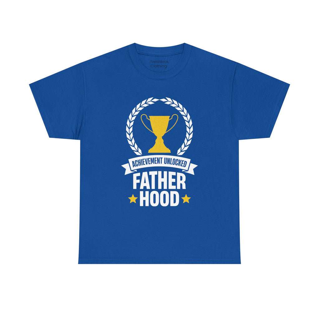 Dad's T-Shirt - Achievement Unlocked Fatherhood Design