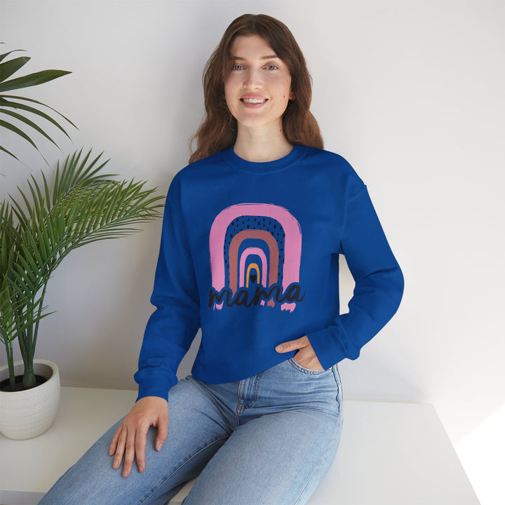 Mom's Sweatshirt - Mama Rainbow Design