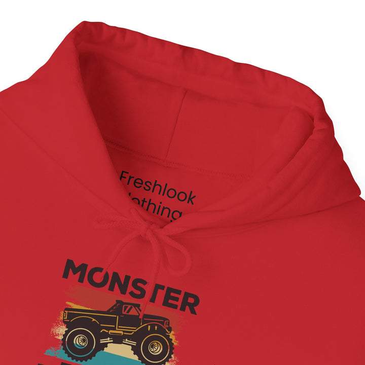 Dad’s Hooded Sweatshirt – Monster Truck Dad Design