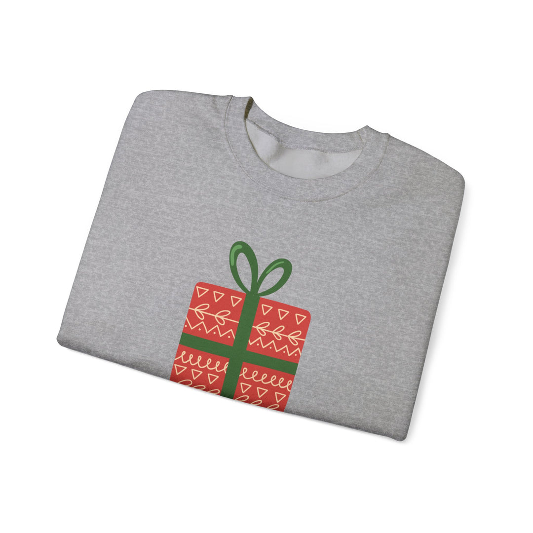 Christmas Present Sweatshirt – 'Merry Christmas' Holiday Crewneck