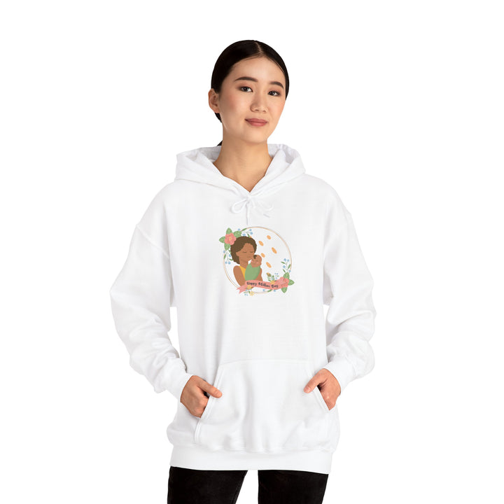 Mom's Unisex Hooded Sweatshirt - Happy Mother's Day - Cozy Floral Art Design