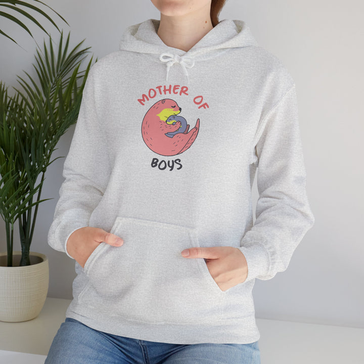 Mom's Unisex Hooded Sweatshirt - Mother of Boys Design