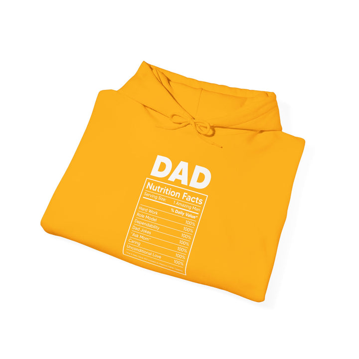 Dad’s Hooded Sweatshirt – Funny Dad Nutrition Facts Design