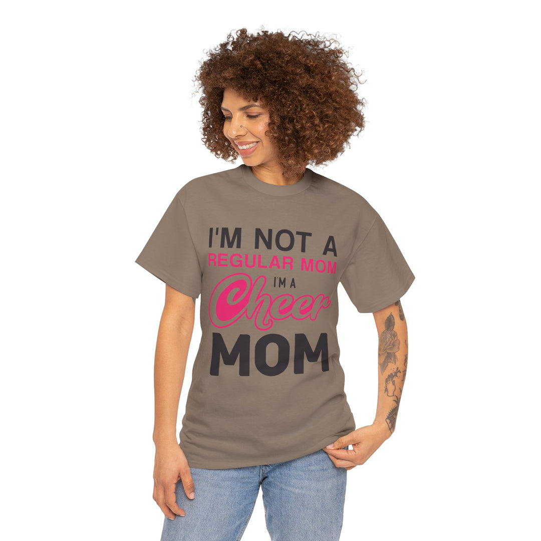 Mom T-Shirt - I'm Not A Regular Mom - Cheer Mom Design for Cheerleading Events