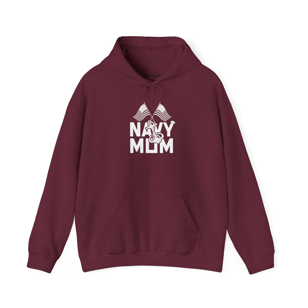 Mom's Hooded Sweatshirt – Navy Mom Design