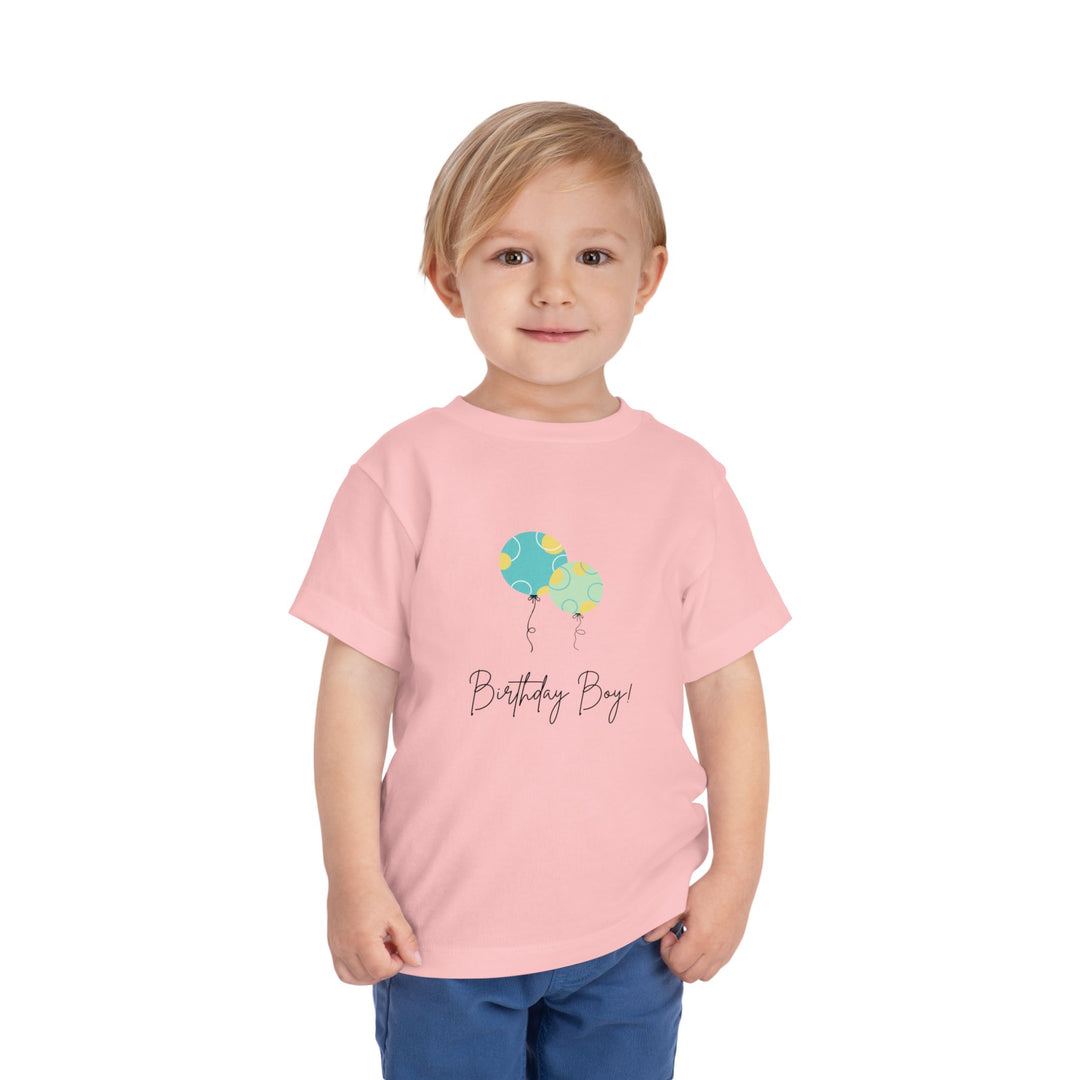 Toddler Tee — "Birthday Boy" Balloon Graphic