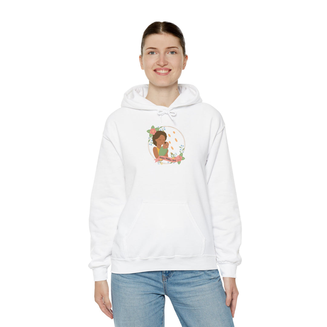 Mom's Unisex Hooded Sweatshirt - Happy Mother's Day - Cozy Floral Art Design