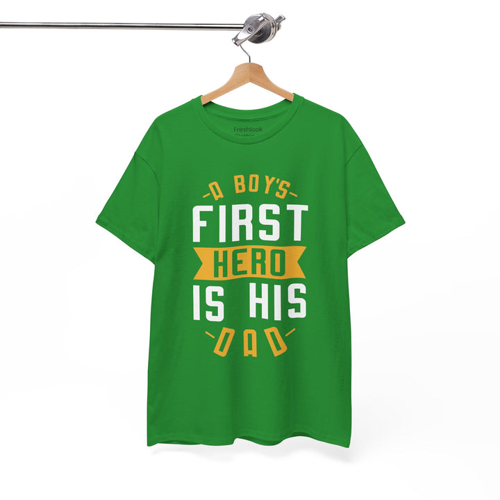 Dad's T-Shirt - A Boy's First Hero is His Dad Design