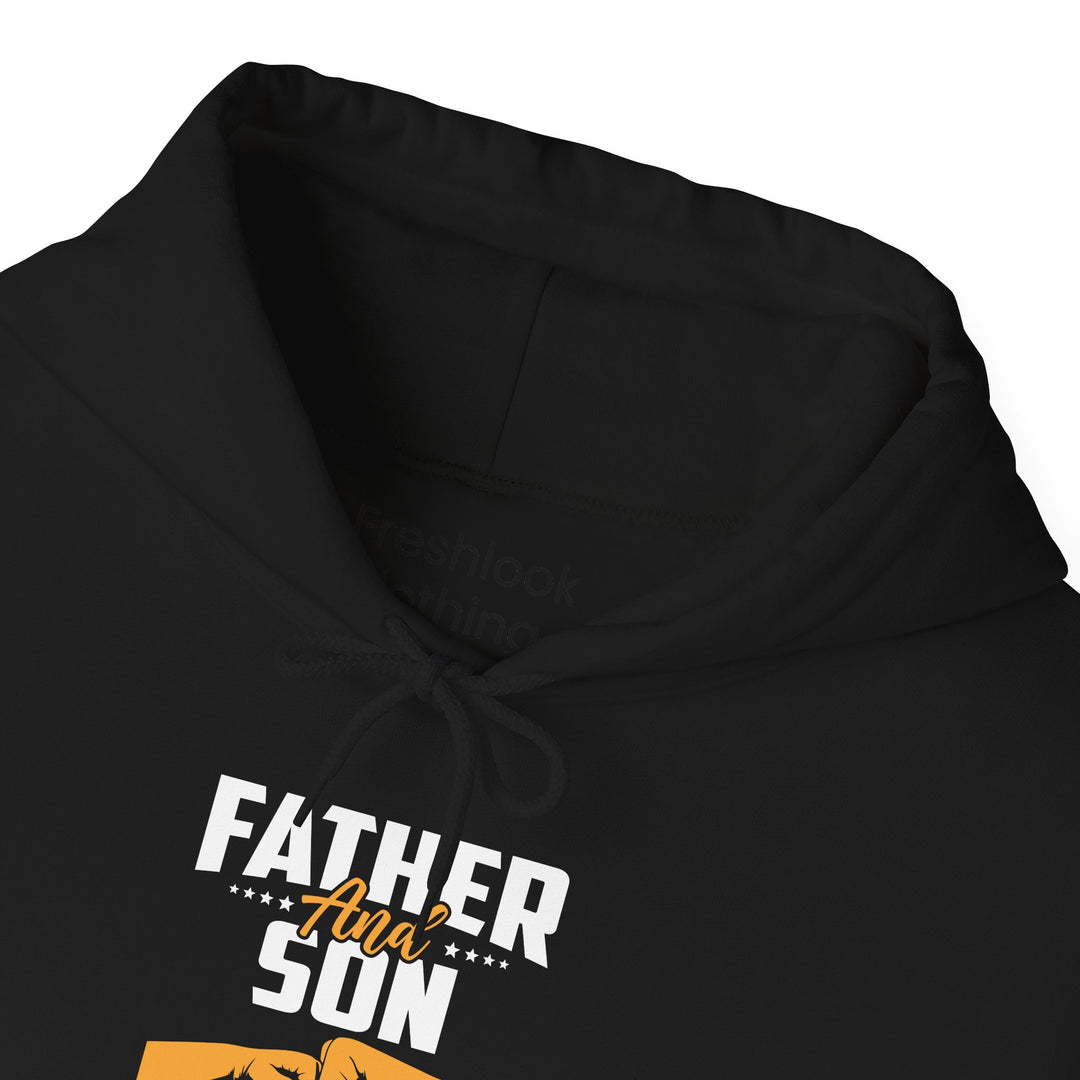 Dad’s Hooded Sweatshirt – Father and Son Not Always Eye to Eye But Always Heart to Heart Design