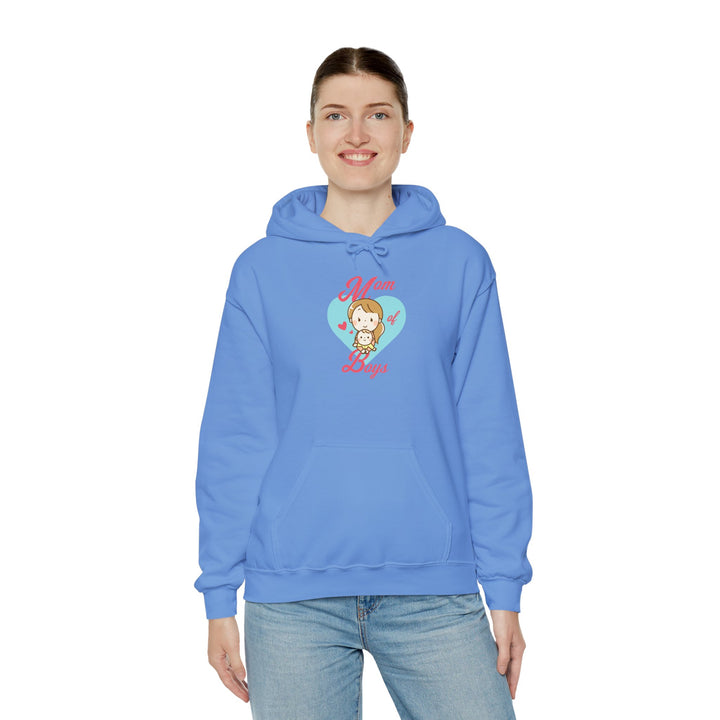 Mom's Unisex Hooded Sweatshirt - Mom of Boys Hoodie - Cute Graphic Hoodie for Mothers