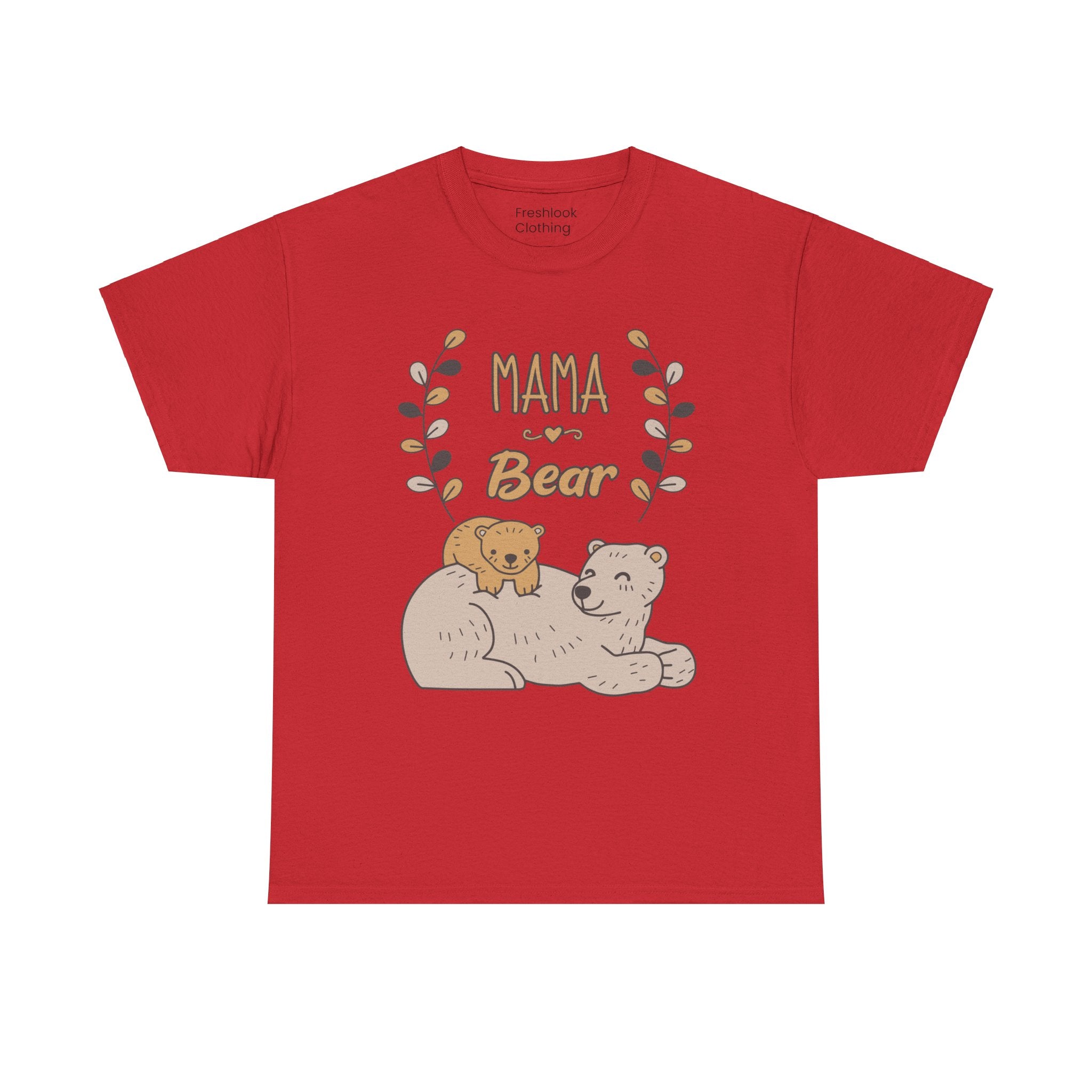 Mom T-Shirt - Mama Bear Design - Cute Bear Family Graphic Tee