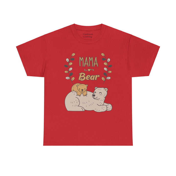 Mom T-Shirt - Mama Bear Design - Cute Bear Family Graphic T-Shirt