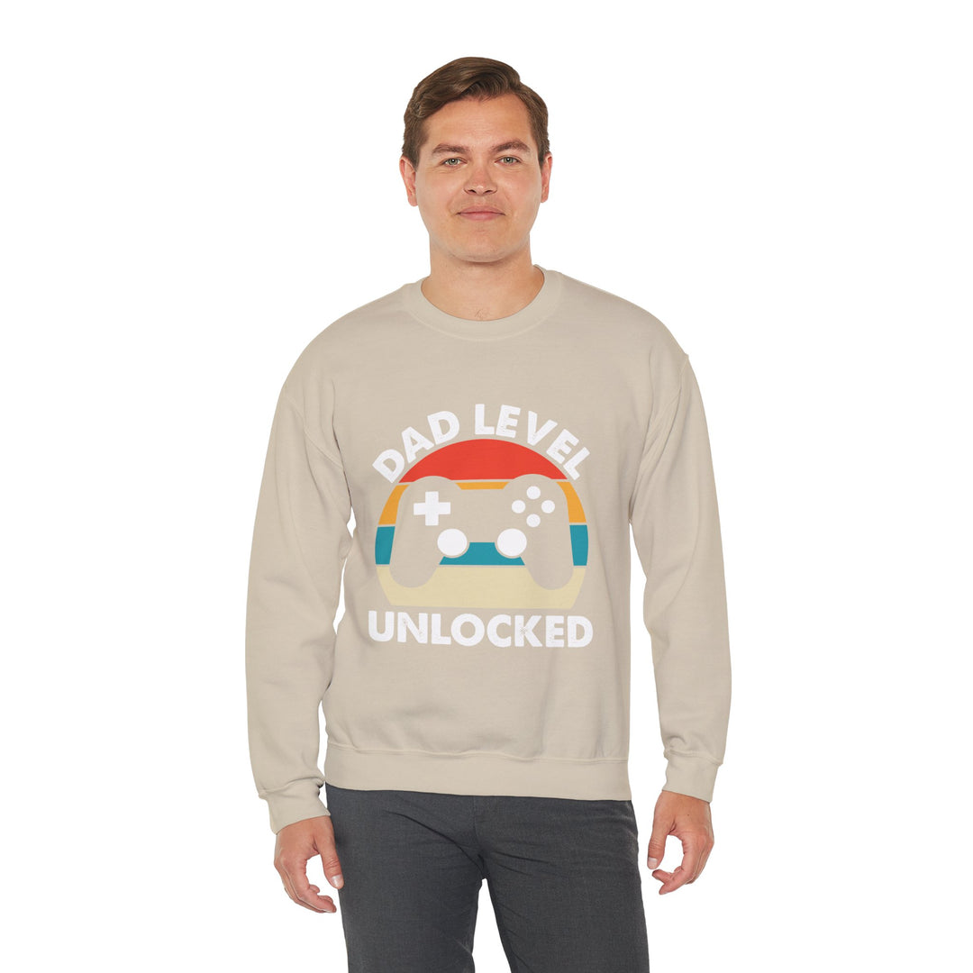 Dad’s Sweatshirt – Dad Level Unlocked Design