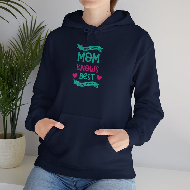 Mom's Hooded Sweatshirt – MOM Knows Best Design