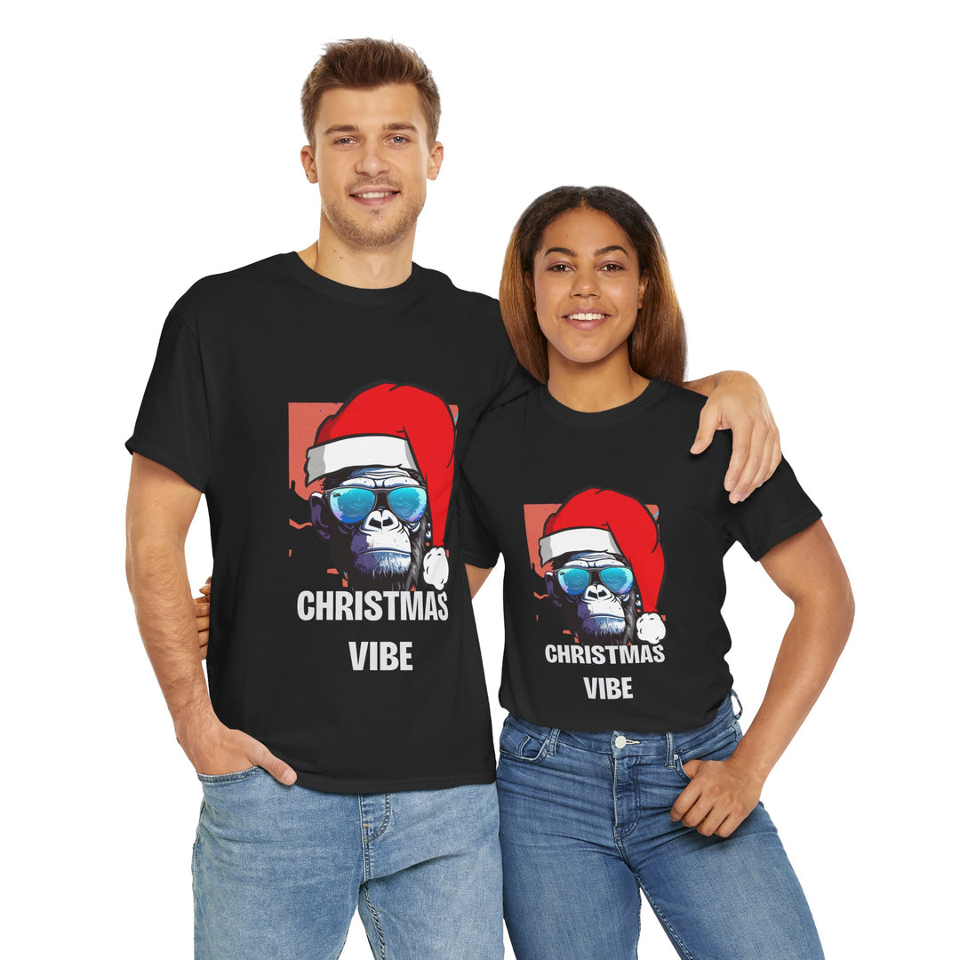 Christmas Vibe Gorilla Unisex Tee, Fun Christmas t-shirt