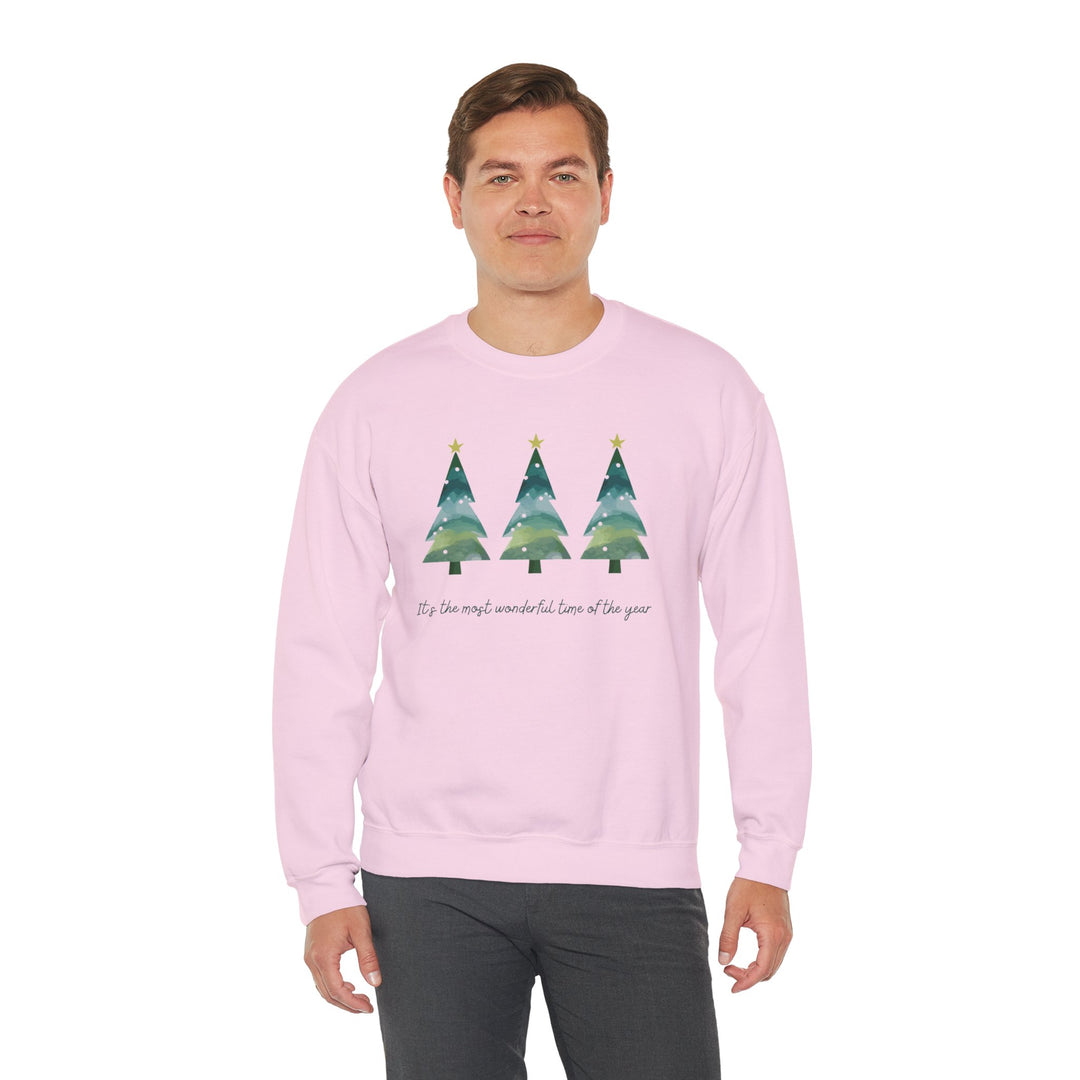 Christmas Tree Crewneck Sweatshirt — Cozy Holiday Trees Design