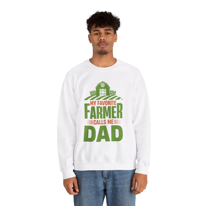 Dad’s Sweatshirt – My Favorite Farmer Calls Me Dad Design