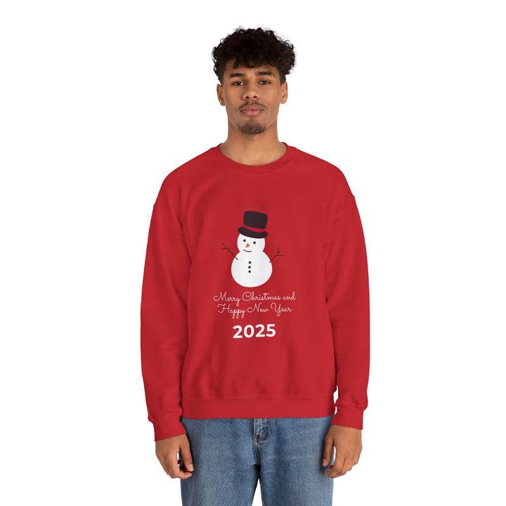 Christmas Snowman 2025 Crewneck Sweatshirt - "Merry Christmas and Happy New Year"