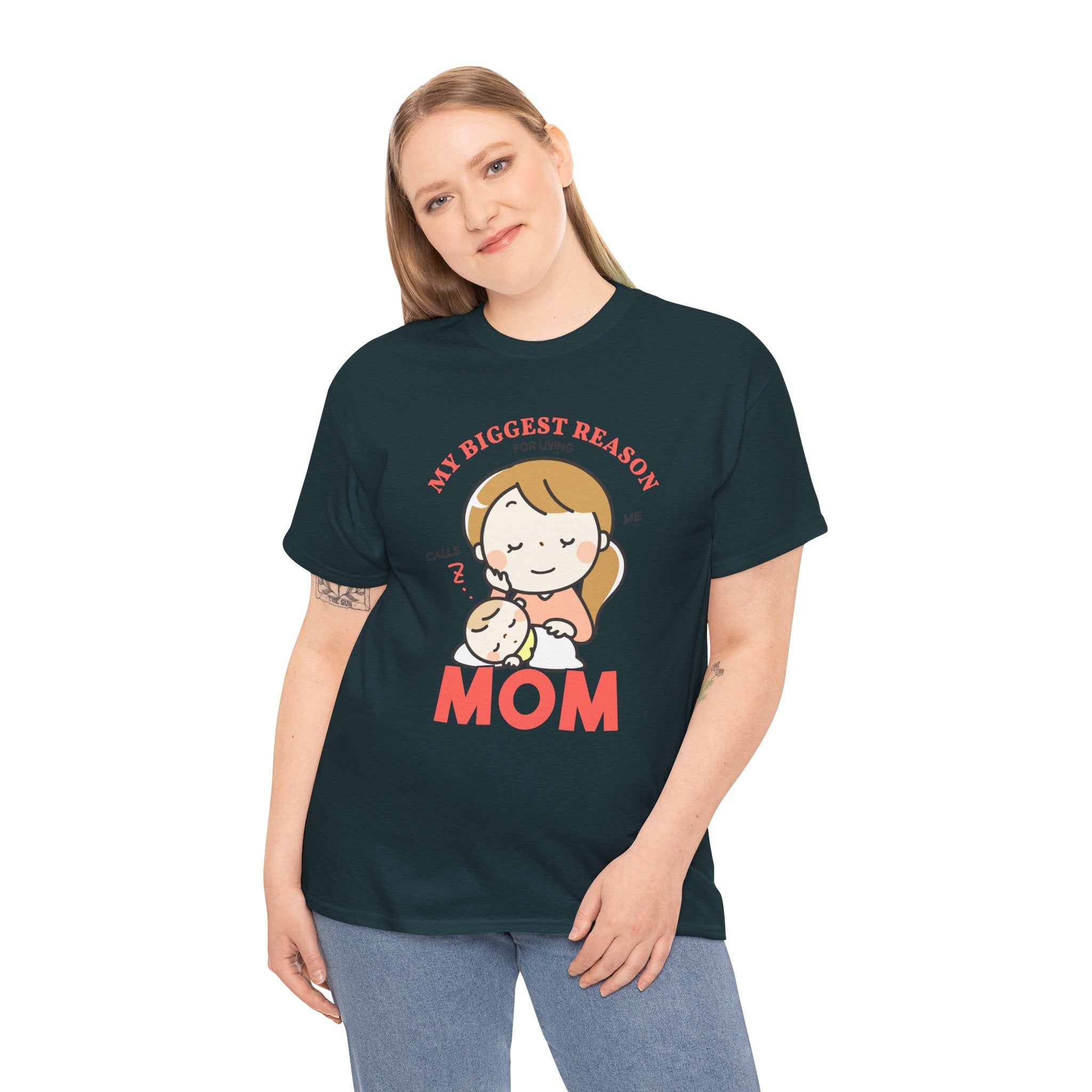 Mom T-Shirt – My Biggest Reason for Living Calls Me Mom Design