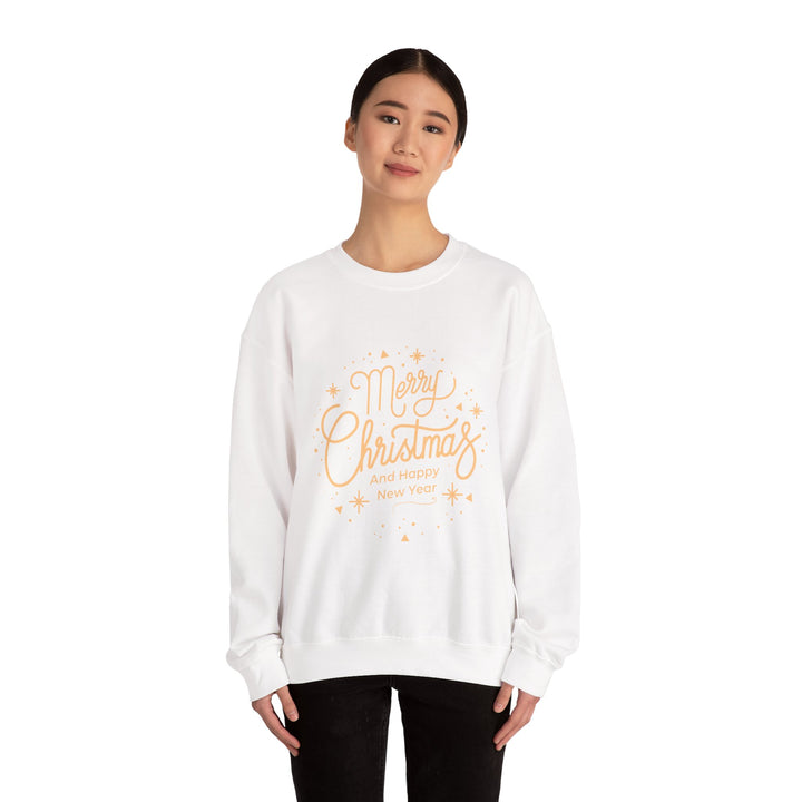 Merry Christmas Crewneck Sweatshirt — Gold Script Holiday Sweater