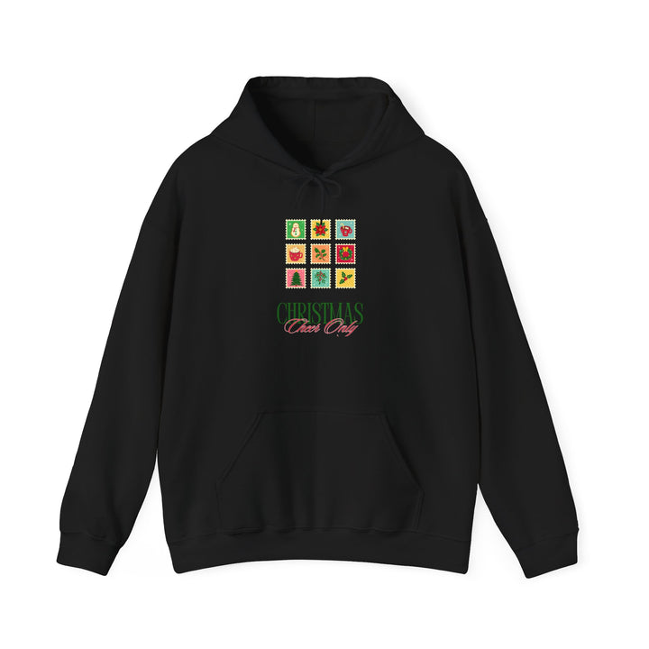 Christmas Cheer Hoodie — Festive Gift Icon Grid with "Christmas Every Day" Text