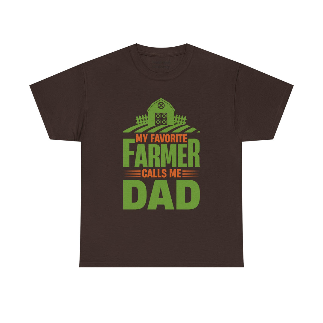 Dad's T-Shirt - My Favorite Farmer Calls Me Dad Design