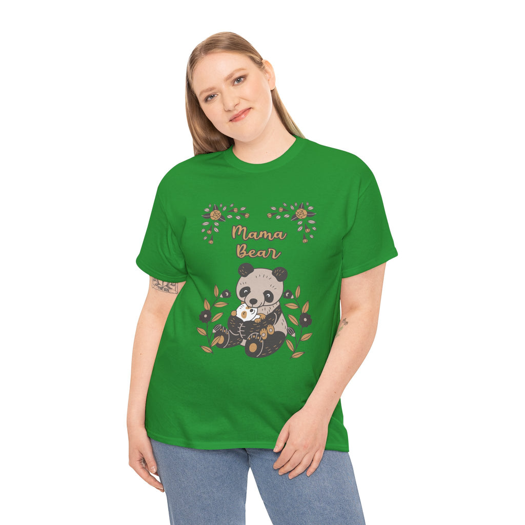 Mom T-Shirt - Mama Bear with Cute Panda Design