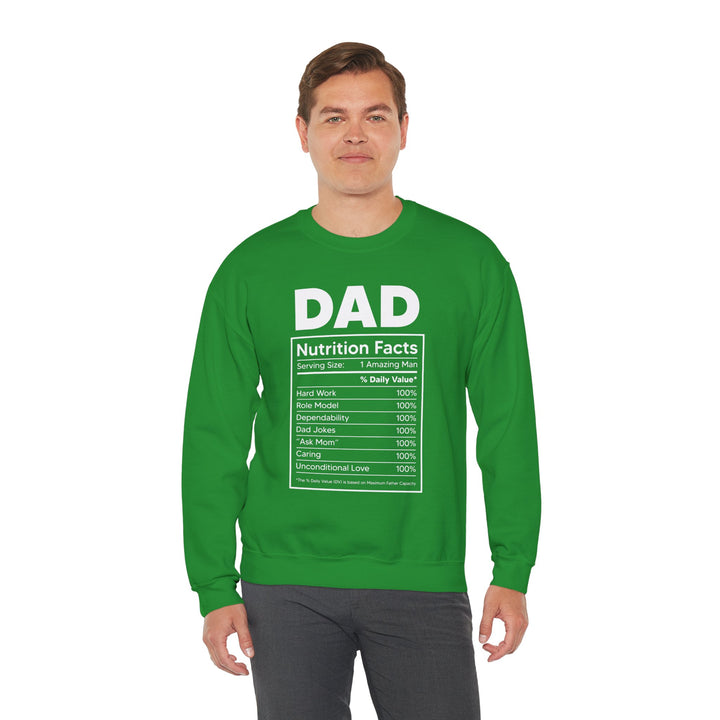 Dad’s Sweatshirt – Dad Nutrition Facts Design