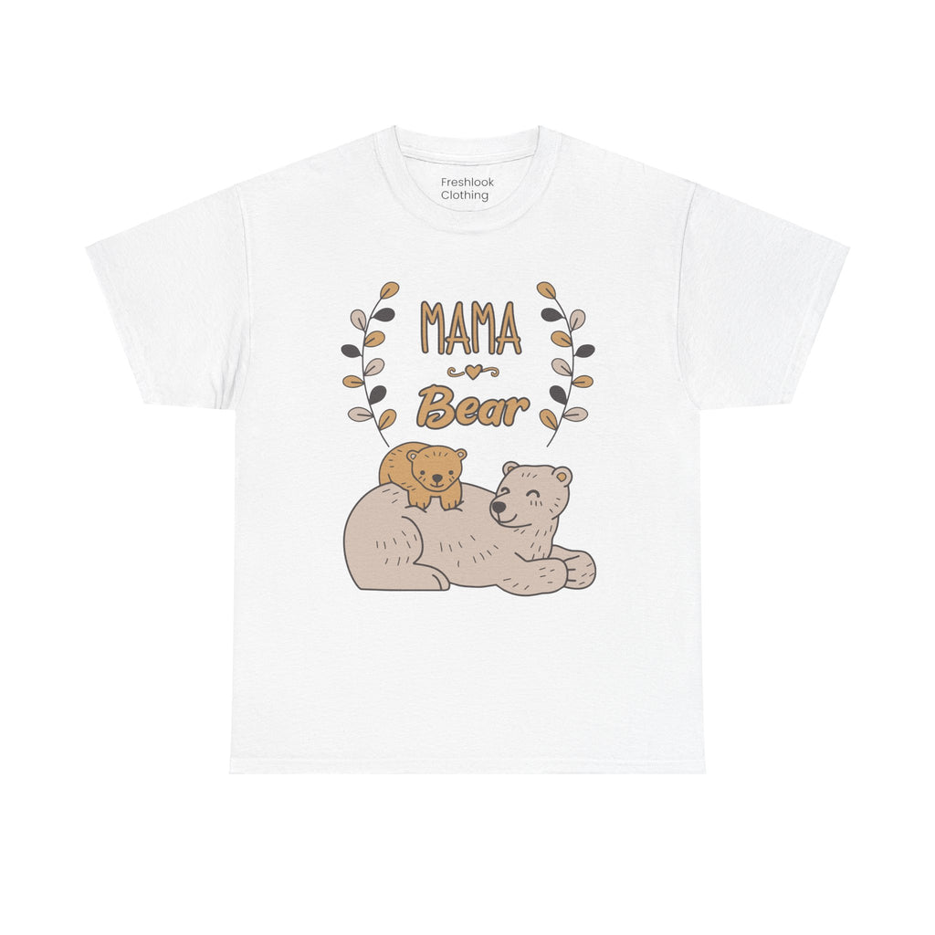 Mom T-Shirt - Mama Bear Design - Cute Bear Family Graphic Tee