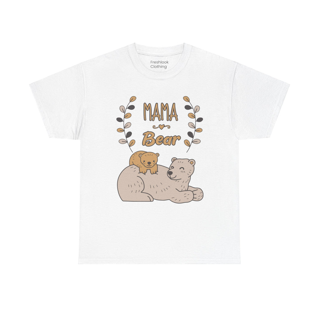 Mom T-Shirt - Mama Bear Design - Cute Bear Family Graphic T-Shirt