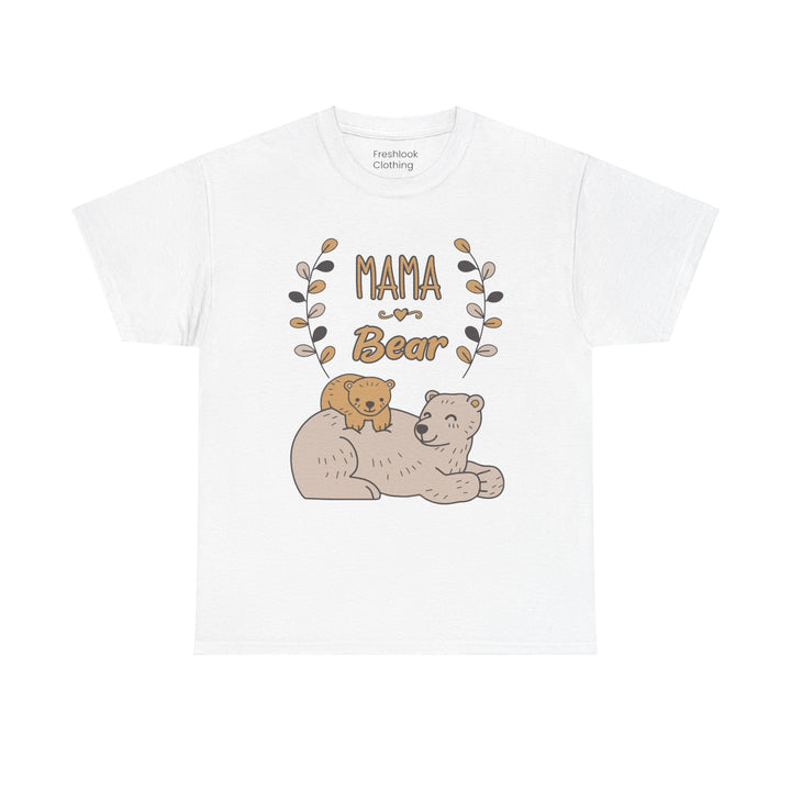 Mom T-Shirt - Mama Bear Design - Cute Bear Family Graphic T-Shirt