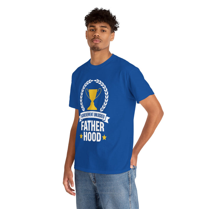 Dad's T-Shirt - Achievement Unlocked Fatherhood Design