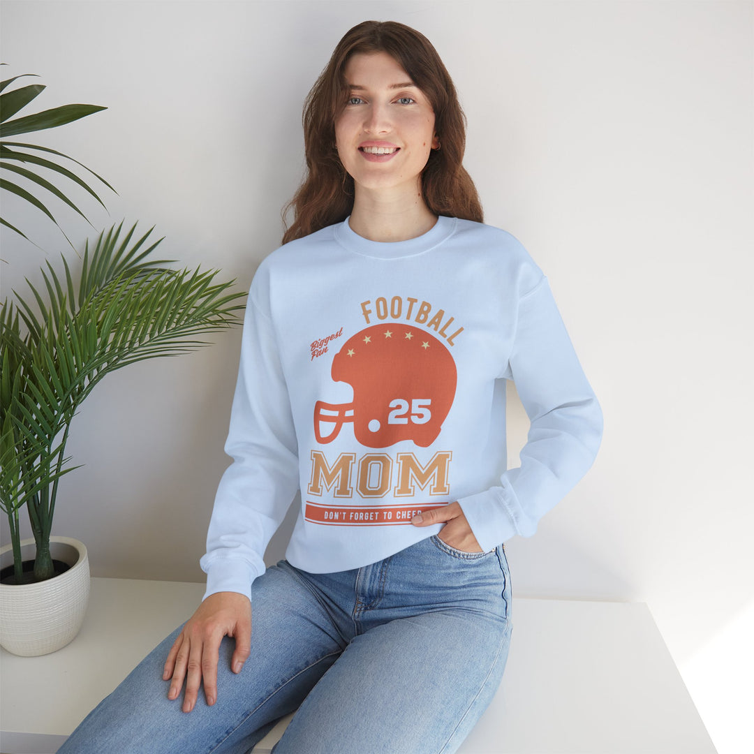 Mom's Sweatshirt - Biggest Football Fan Cheerful Design for Game Days