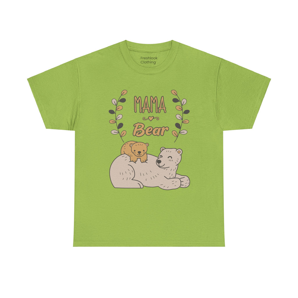Mom T-Shirt - Mama Bear Design - Cute Bear Family Graphic Tee