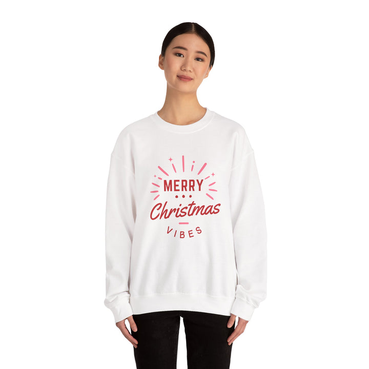 Christmas Sweatshirt — Merry Christmas Vibes Cozy Holiday Crewneck