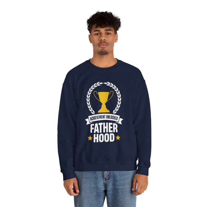 Dad’s Sweatshirt – Achievement Unlocked Fatherhood Design