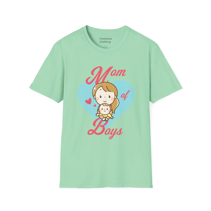 Mom's T-Shirt - Mom of Boys Design