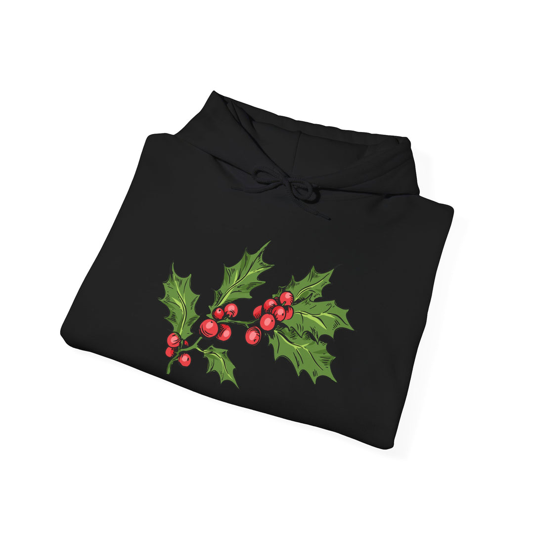 Festive Holly Unisex Hooded Sweatshirt