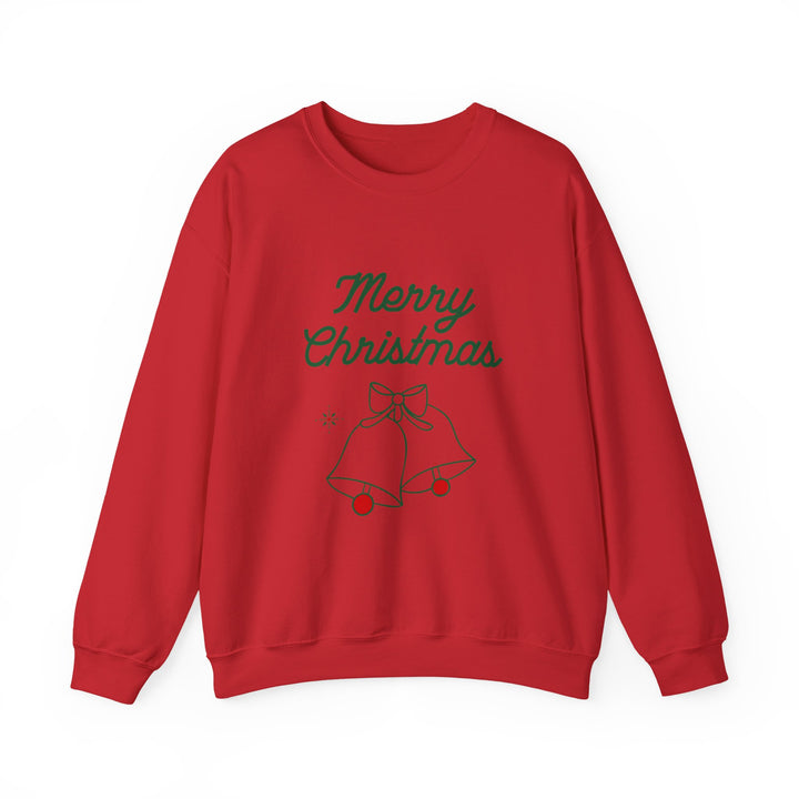 Christmas Crewneck Sweatshirt — “Merry Christmas” Bells Holiday Pullover