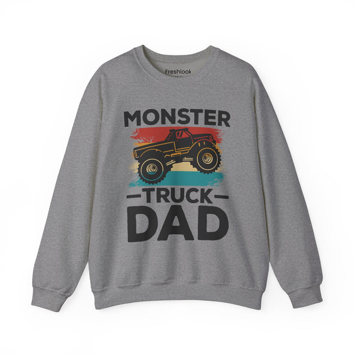 Dad’s Sweatshirt – Monster Truck Dad Design