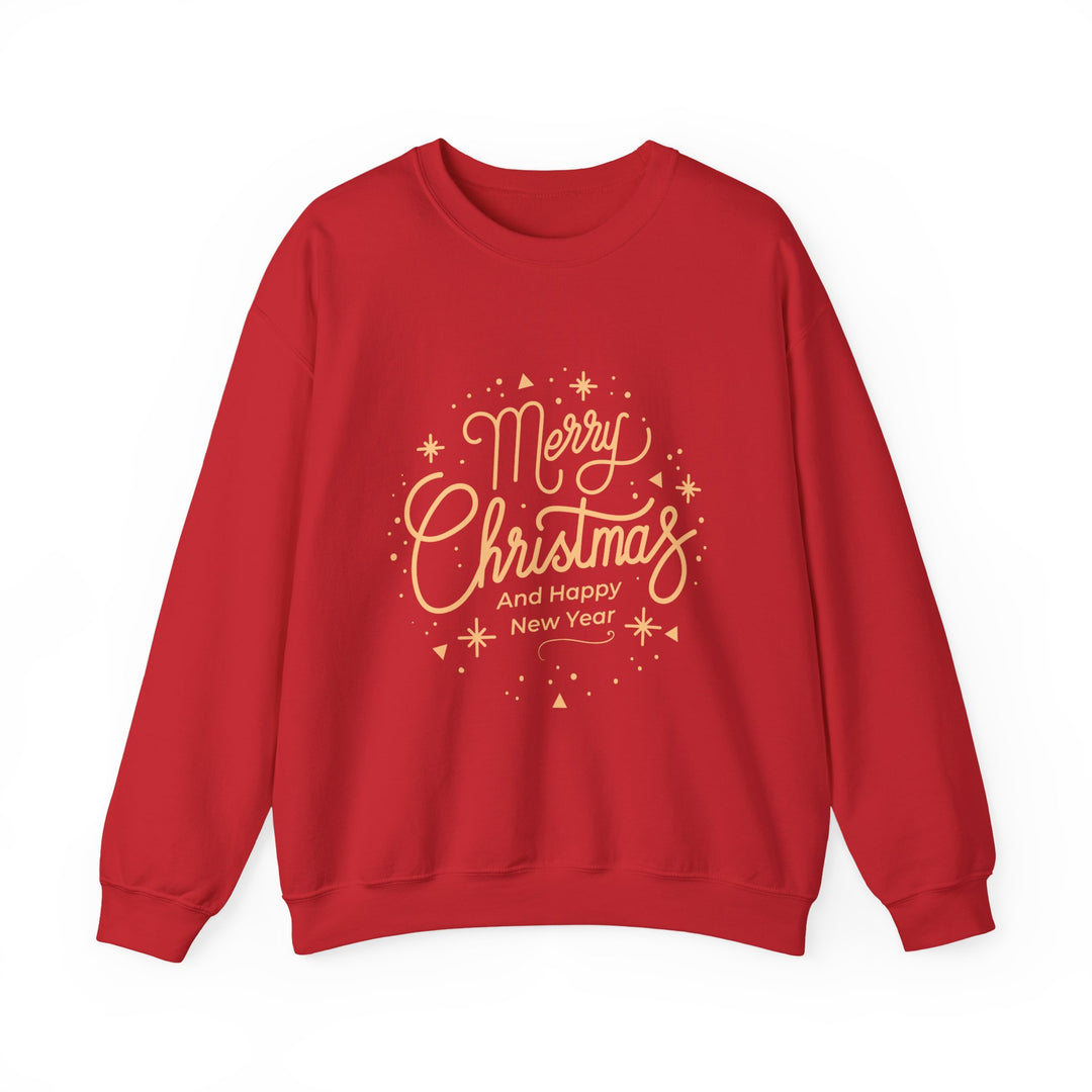 Merry Christmas Crewneck Sweatshirt — Gold Script Holiday Sweater