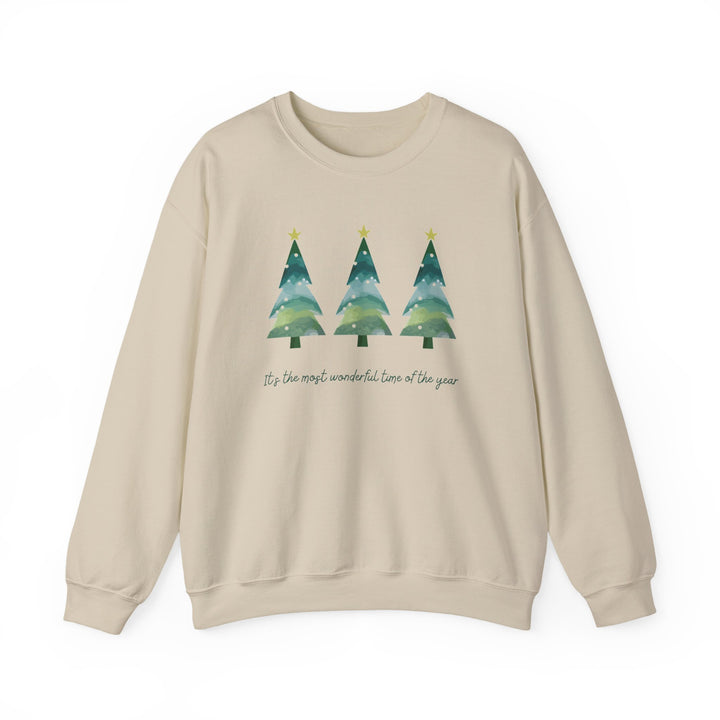 Christmas Tree Crewneck Sweatshirt — Cozy Holiday Trees Design