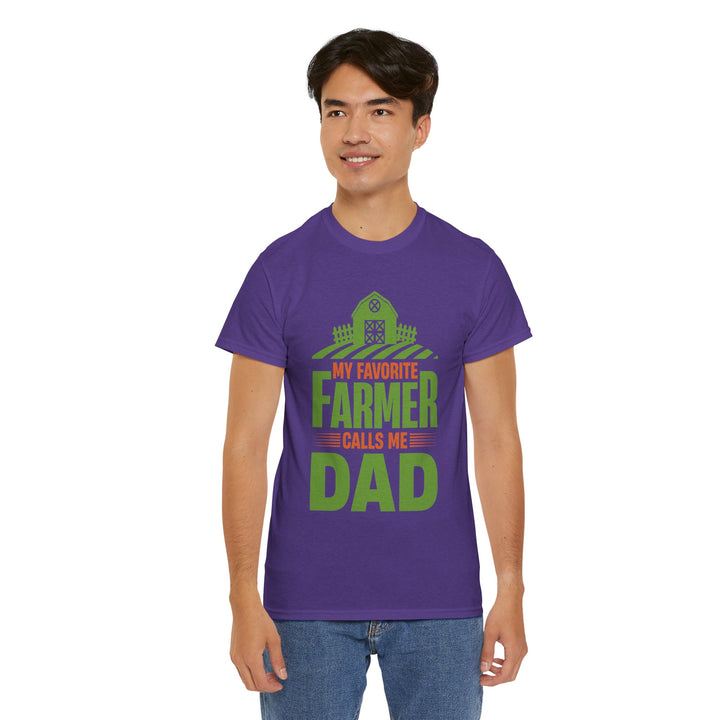 Dad's T-Shirt - My Favorite Farmer Calls Me Dad Design