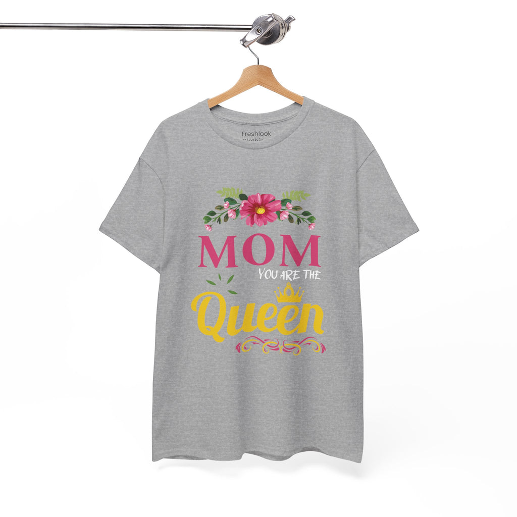 Mom T-Shirt – Mom You Are the Queen – Floral Design
