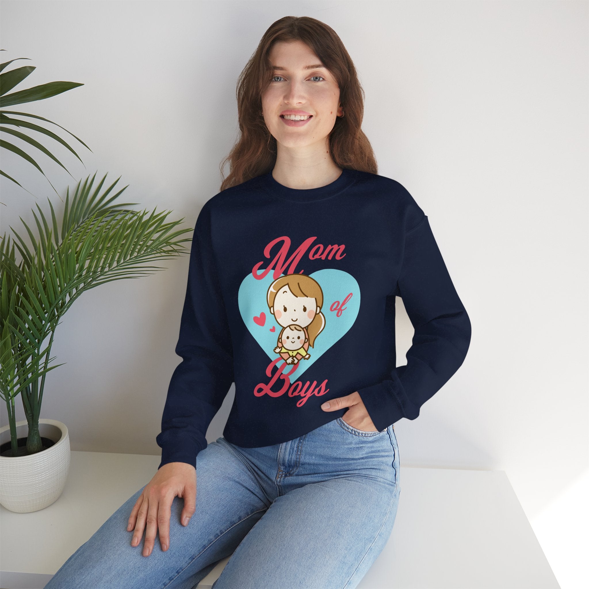 Mom Sweatshirt - Mom of Boys Design