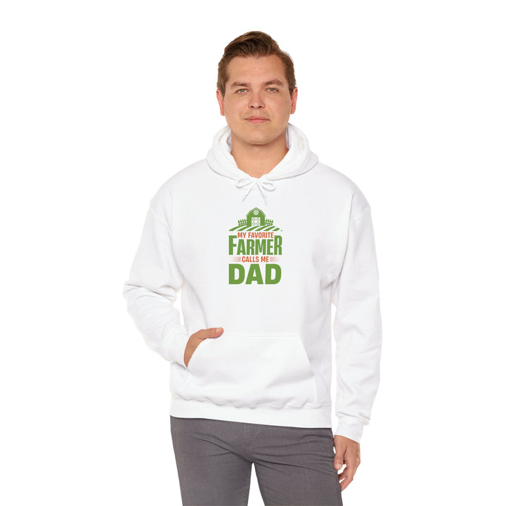 Dad’s Hooded Sweatshirt – My Favorite Farmer Calls Me Dad Design