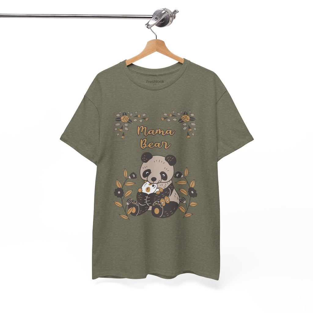 Mom T-Shirt - Mama Bear with Cute Panda Design