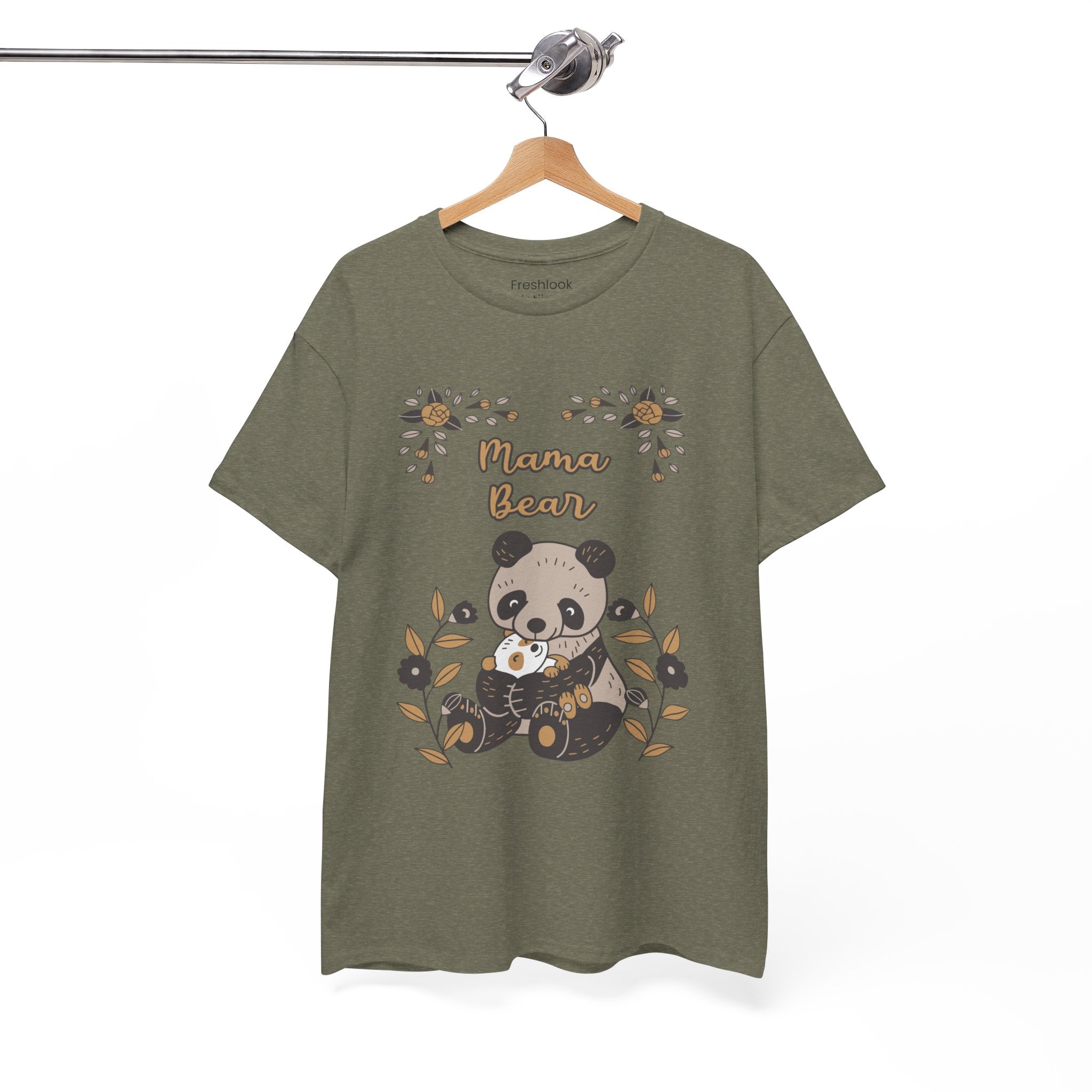 Mom T-Shirt - Mama Bear with Cute Panda Design