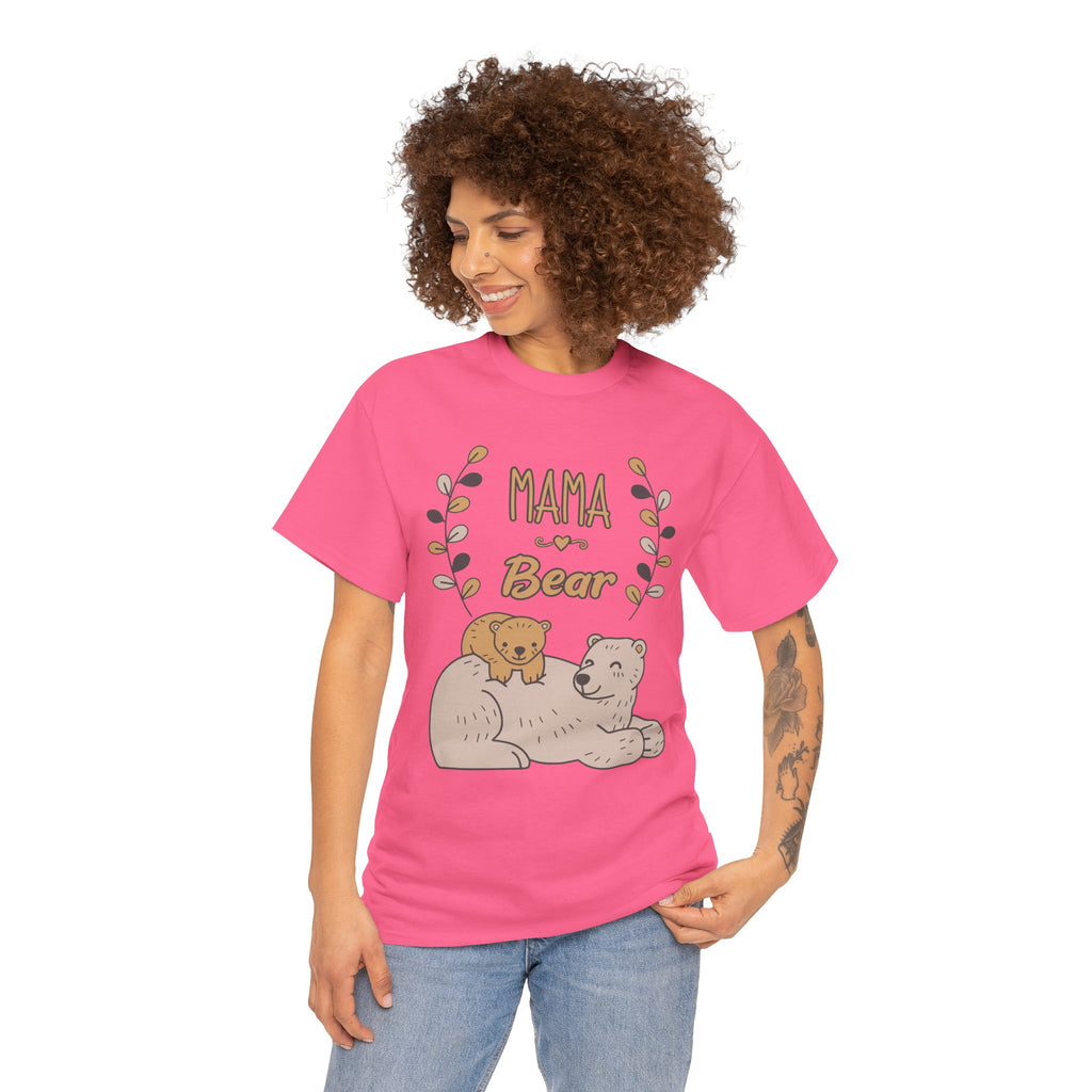 Mom T-Shirt - Mama Bear Design - Cute Bear Family Graphic Tee