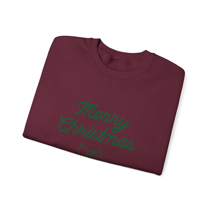 Christmas Crewneck Sweatshirt — “Merry Christmas” Bells Holiday Pullover
